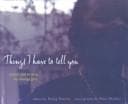 Tapa de Things I Have to Tell You