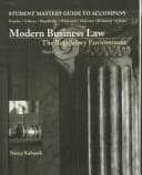Tapa de Student Mastery Guide to Accompany Modern Business Law