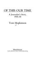 Tapa de Of this our time