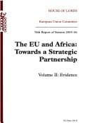 Tapa de EU and Africa : Towards a strategic partnership, 34th report of session 2005-06, Vol. 2