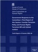 Tapa de Government response to the Committee's third report of this session : Counter-terrorism policy and human Rights