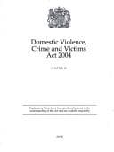 Tapa de Domestic Violence, Crime And Victims Act 2004 Chapter 28 (Public General Acts - Elizabeth II)