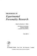 Tapa de Progress in Experimental Personality Research. Volume 8