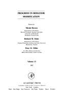 Tapa de Progress in behavior modification