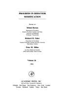 Tapa de Progress in Behavior Modification