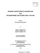 Tapa de National Survey Results on Drug Use from the Monitoring the Future Study, 1975-2003 Vol. 1