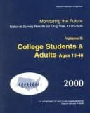 Tapa de Monitoring the future national survey results on drug use, 1975-2000