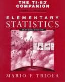 Tapa de The Ti-83 Companion to Accompany Elementary Statistics