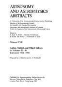 Tapa de Astronomy and Astrophysics Abstracts