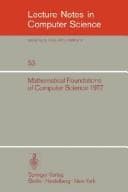 Tapa de Mathematical Foundations of Computer Science 1977 (Grundlehren Der Mathematischen Wissenschaften)