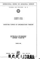 Tapa de Selected Topics in Information Theory