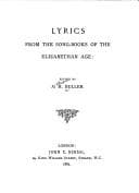 Tapa de Collections of Lyrics & Poems
