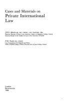 Tapa de Cases and materials on private international law