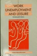Tapa de Work, Unemployment and Leisure (Society Now)