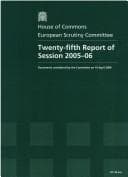 Tapa de Twenty-fifth report of Session 2005-06