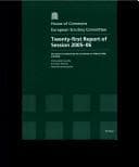 Tapa de Twenty-first report of Session 2005-06