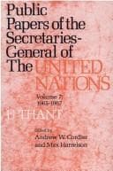 Tapa de Public papers of the Secretaries-General of the United Nations