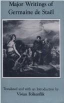 Tapa de Major Writings of Germaine De Stael