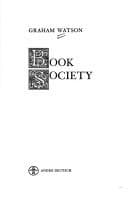 Tapa de Book Society