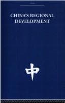 Tapa de CHINAS REGIONAL DEVELOPME