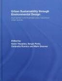 Tapa de Urban Sustainablity Through Environmental Design
