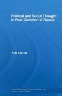 Tapa de POLITICAL AND SOCIAL THOUGHT IN POST-COMMUNIST RUSSIA