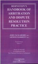 Tapa de Bernstein's Handbook of Arbitration and Dispute Resolution Practice volume 2 only.