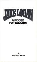 Tapa de A Noose for Slocum