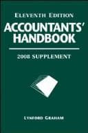 Tapa de Accountants' Handbook, 2 Volume Set, 2008 Supplement (Accountant's Handbook Supplement)