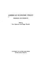 Tapa de American Economic Policy