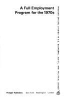 Tapa de Full Employment Programme for the Seventies (Praeger special studies in U.S. economic, social, and political issues)