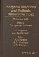 Tapa de Inorganic Reactions and Methods, Cumulative Index, Part 1