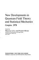 Tapa de New Developments in Quantum Field Theory and Statistical Mechanics:Cargese 1976