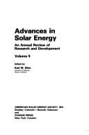 Tapa de Advances in Solar Energy: An Annual Review of Research and Development