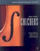 Tapa de Student solutions manual for Single variable calculus, sixth edition