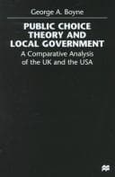 Tapa de Public choice theory and local government