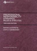 Tapa de Professional Responsibility Standards, Rules & Statutes, 1999-2000