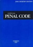 Tapa de California Penal Code 2006 (California Penal Code)