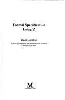 Tapa de Formal Specification Using Z. (Computer Science)