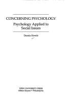 Tapa de Concerning psychology
