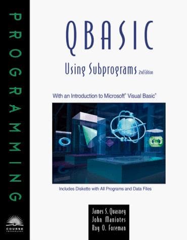 Tapa de QBasic Using Subprograms, 2nd Edition