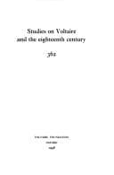 Tapa de Studies on Voltaire and the eighteenth century