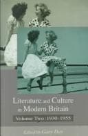 Tapa de Literature and Culture in Modern Britain