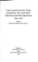Tapa de The Napoleonic War journal of Captain Thomas Henry Browne, 1807-1816