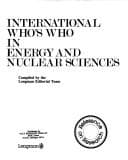 Tapa de International Who's Who in Energy and Nuclear Sciences (Reference on Research)