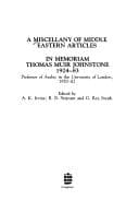 Tapa de A Miscellany of Middle Eastern articles