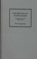 Tapa de The return of radicalism