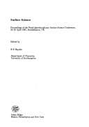 Tapa de Surface Science, Proceedings of the 9th Interdisciplinary Surface Science Conference, 22-25 April 1991, Southampton, UK (Interdisciplinary Surface Science Conference//Proceedings)