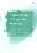 Tapa de A social critique of corporate reporting