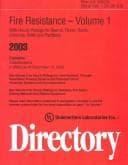 Tapa de Fire Resistance Directory 2003